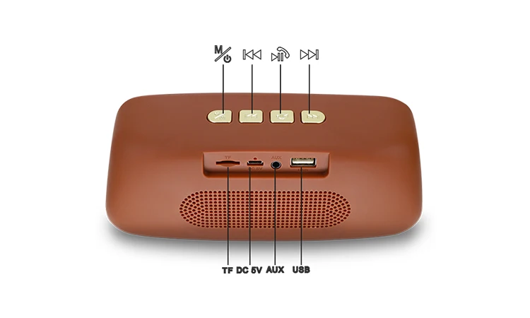 Bluetooth портативный винтажный Мини Bluetooth тяжелый стерео с USB/SD/FM/