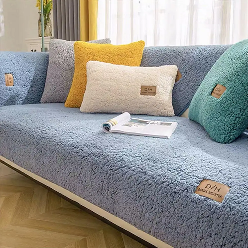 Autumn Winter Thick Sofa Couch Cover Living Room Pad Cushion Mat Soft