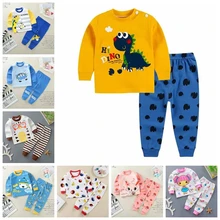 Ensemble Pyjama en coton pour enfants, vêtements de nuit, Mickey, la reine des neiges, pour bébés garçons et filles 