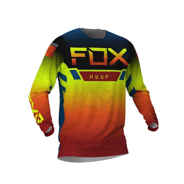 Motorcycle Mountain Bike Team Downhill Jersey Huup Fox MTB Offroad DH MX Bicycle Locomotive Shirt Cross Country Mountain Bike 4