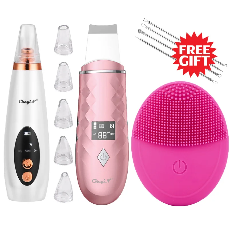 Cut Rate Skin-Scrubber Facial-Brush Face-Clean-Set Vacuum-Blackhead-Remover Ultrasonic Electric lbQKM6B5GK6