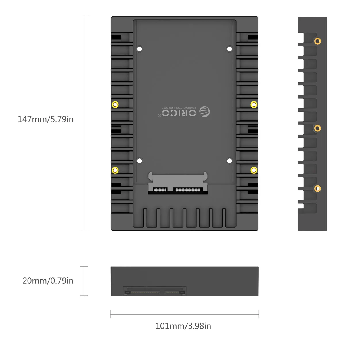 ORICO Hard Drive Caddy 2.5 to 3.5 Support SATA 3.0 To USB 3.0 6Gbps Support 7 / 9.5 /12.5mm 2.5 inch SATA HDDs and SSDs (1125SS)