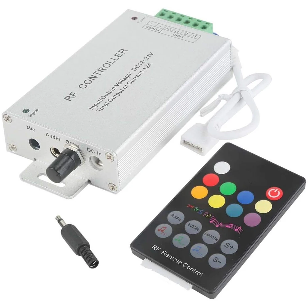 DC12V-24V 18 клавиш RGB музыкальный светодиодный пульт дистанционного управления РЧ