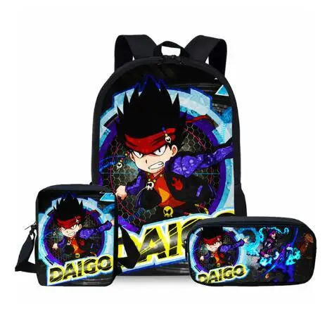 Горячая Beyblade Burst игра 3 шт. набор печатных Человек Большой Рюкзак Ортопедические школьные сумки Beyblade Burst игра школьная сумка подарки