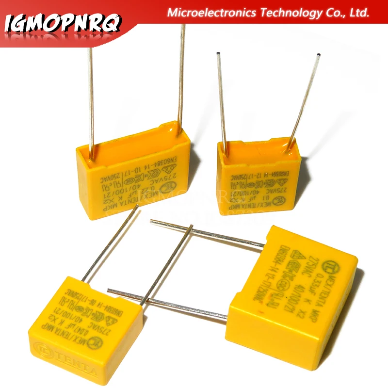 275VAC Capacitor X2 Series 0.01UF-2.2UF Polypropylene Film Capacitor 10pcs polypropylene film capacitor
