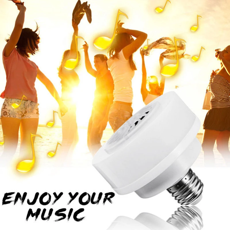 E2" Умная лампа RGB" аудио-динамики с Bluetooth лампа с регулируемой яркостью светодиодный беспроводной музыкальный лампочка свет изменение цвета дистанционное управление свет