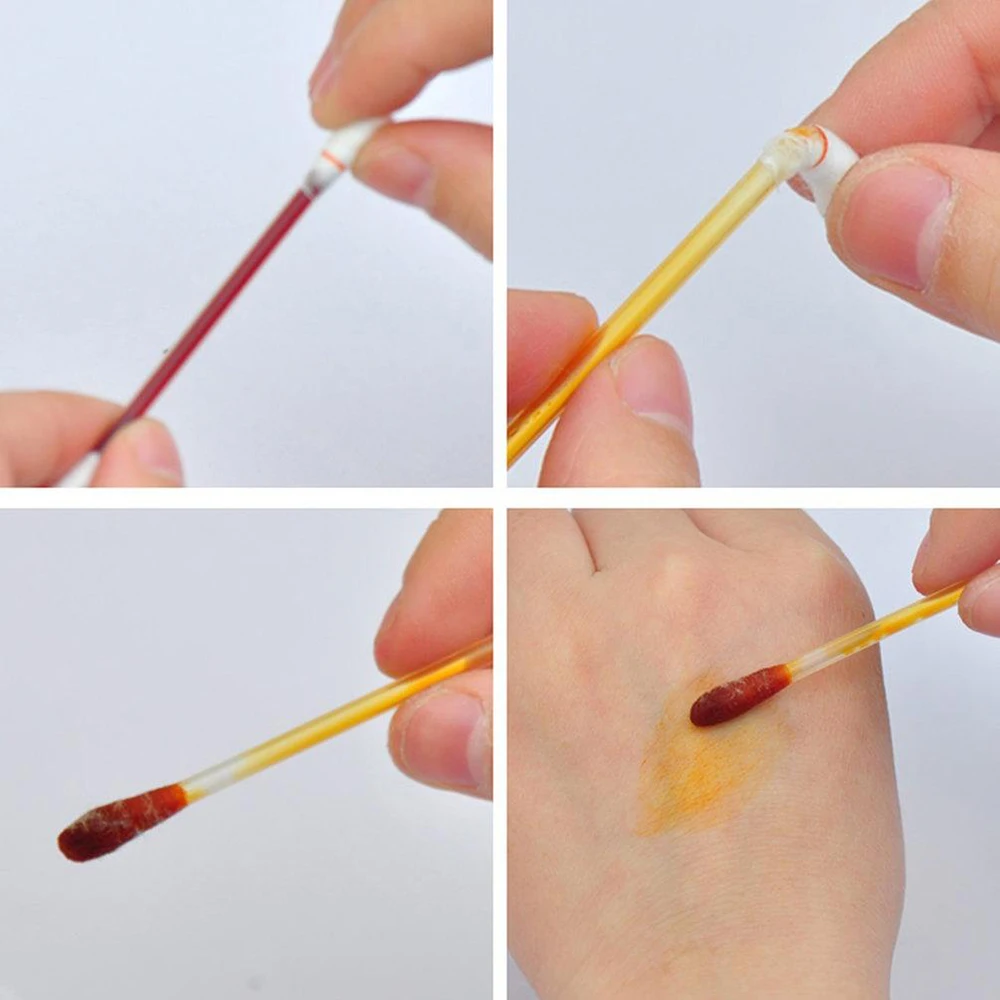 5 Pcs Disposable Medical Iodine Cotton Stick Iodine Disinfected Cotton Swab Climbing Wound treatment Aid Kit 2