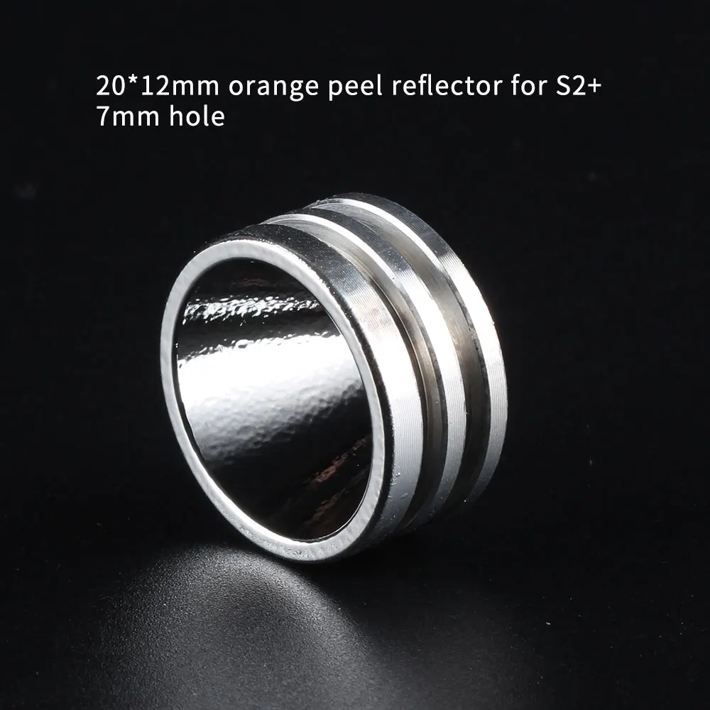 LED Flashlight Reflector 20*12mm orange peel for S2+ S3