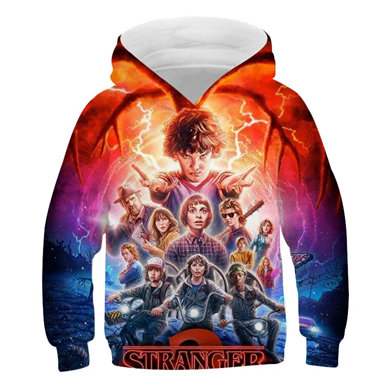 toddler hoodie boy Popular TV Series Stranger Things Hoodies Parent-Child Clothing Pullover Sweatshirt Children's Clothing With Hoody Kid's Hoodie hooded shirt for kids Hoodies & Sweatshirts