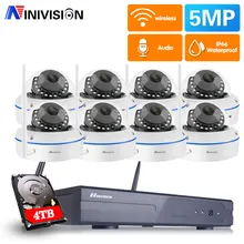 

NINIVISION 8CH Surveillance Video System 5MP Wifi Camera Wireless NVR Sound Record Night Vision Outdoor Security Cam 4TB System