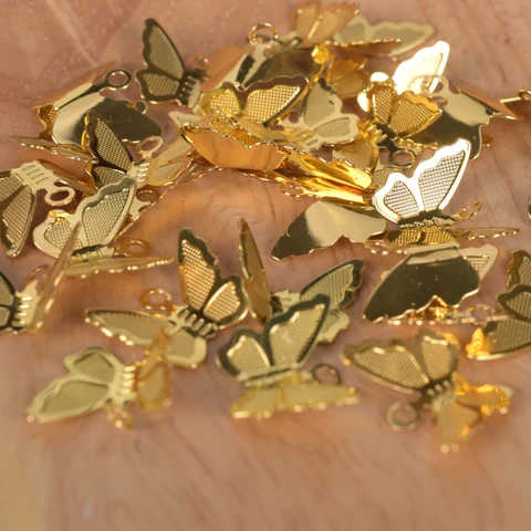 Copper Brass Butterfly Pendant Charms For Necklace Bracelet Earrings Butterfly Jewelry Making Findings Accessories