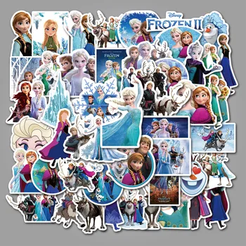 

50PCS Disney Sticker Anime Cartoon Frozen Minnie Waterproof Sticker Guitar Guitar Notebook Luggage Children Toy Car Sticker