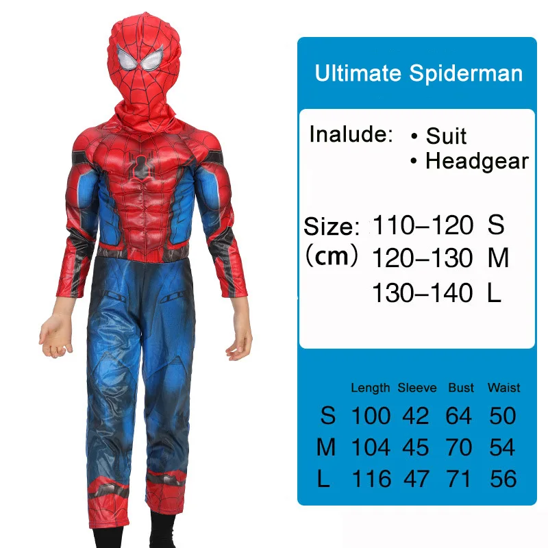 Marvel/детская одежда для хеллоуина; костюм из аниме «Оптимус Прайм»; вечерние костюмы «мстители», «Трансформеры», «Нептун», «Звездные войны»; праздничные костюмы - Цвет: Ultimate-Spiderman