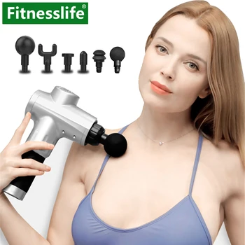

Fascia Massage Gun Sport Therapy Household Electric Muscle Relaxation Rechargeable Battery 6 Heads Box Vibration Health Care