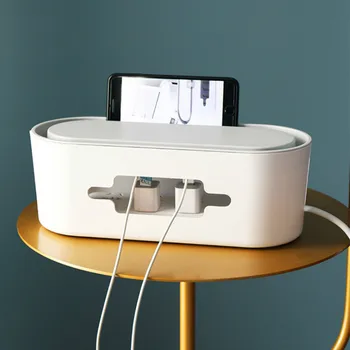 

1pc Safety Cable Storage Box Wire Management Socket Tidy Organizer Cable Management Case Socket Electric Wire Storage Box
