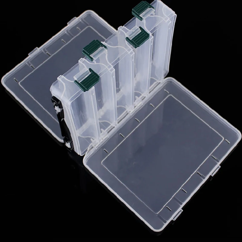 High Quality Double Sided Plastic Baits Lure Case Transparent Fishing Box Fly Fishing Tackle Storage Container Fishing Supplies