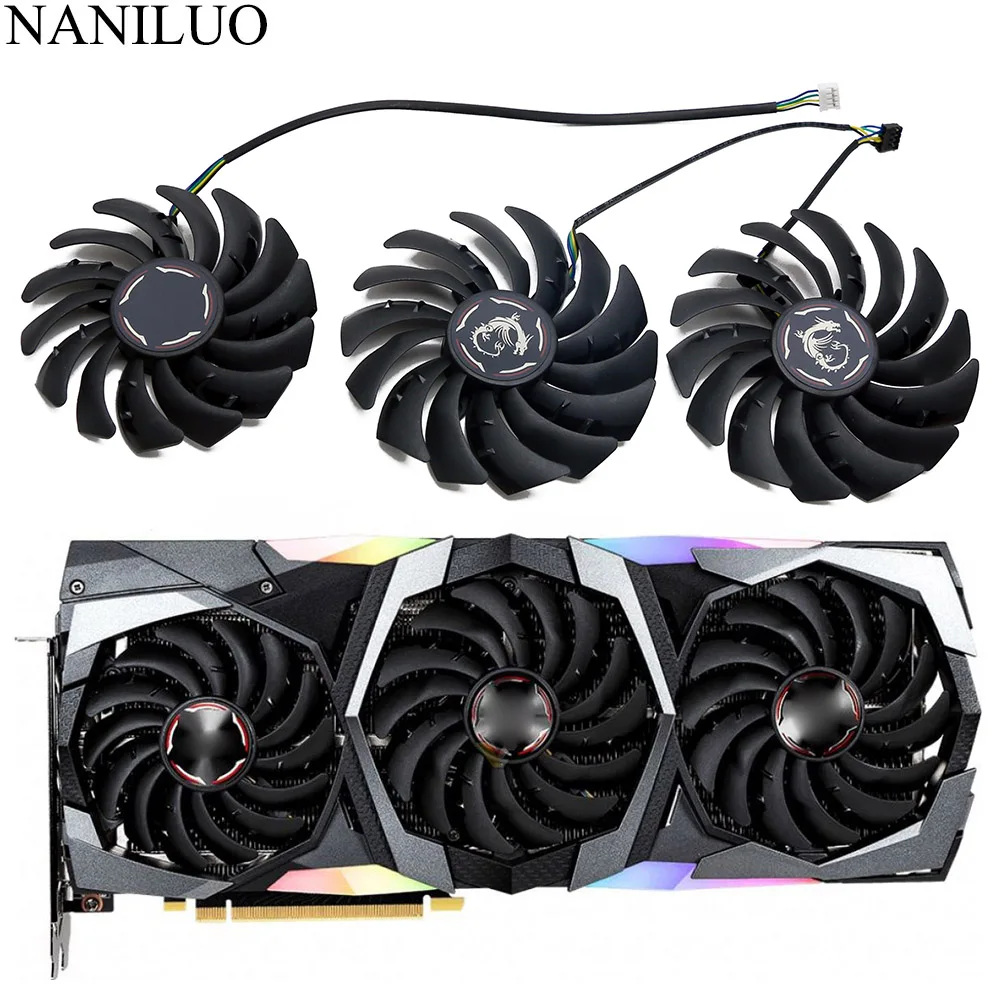 PLD09210S12HH PLD10010S12HH RTX2080 RTX2080Ti DC12V для MSI RTX 2070 2080 супер Ti GAMING X TRIO Графика вентилятора