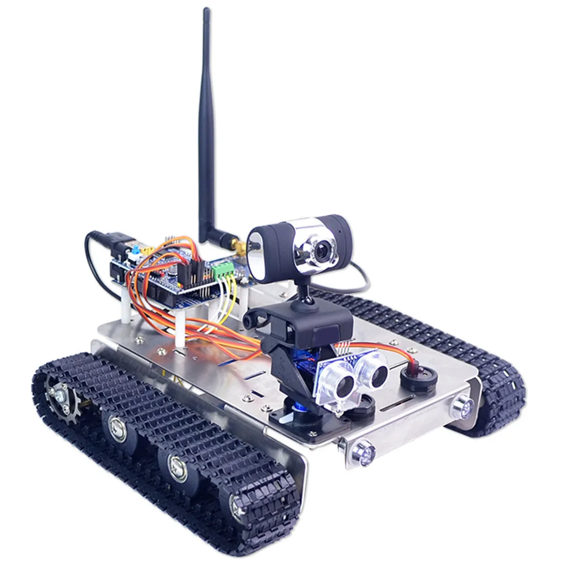 GFS-Kit inteligente de coche Robot con WiFi, Bluetooth, programación gráfica para Raspberry Pi4, 2G, línea Patrol, evita obstáculos