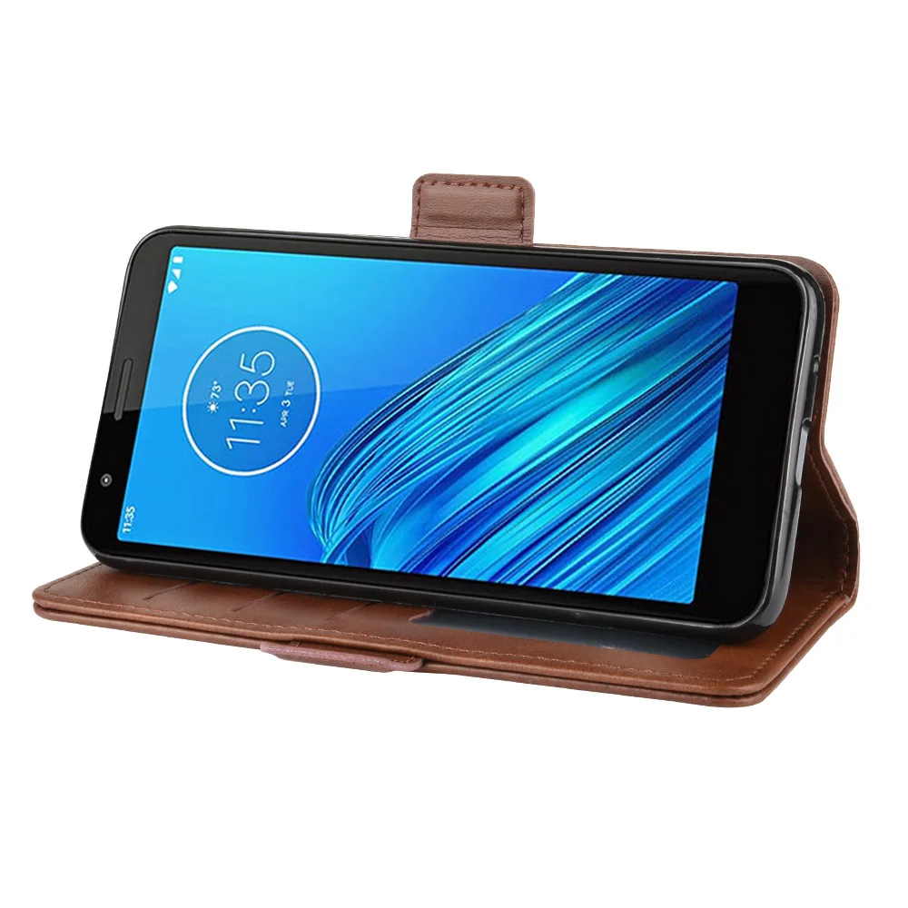 Из искусственной кожи с откидной крышкой чехол, кошелек чехол для Motorola Moto E6/E6+ плюс держатель для карт чехол защитной оболочки GG