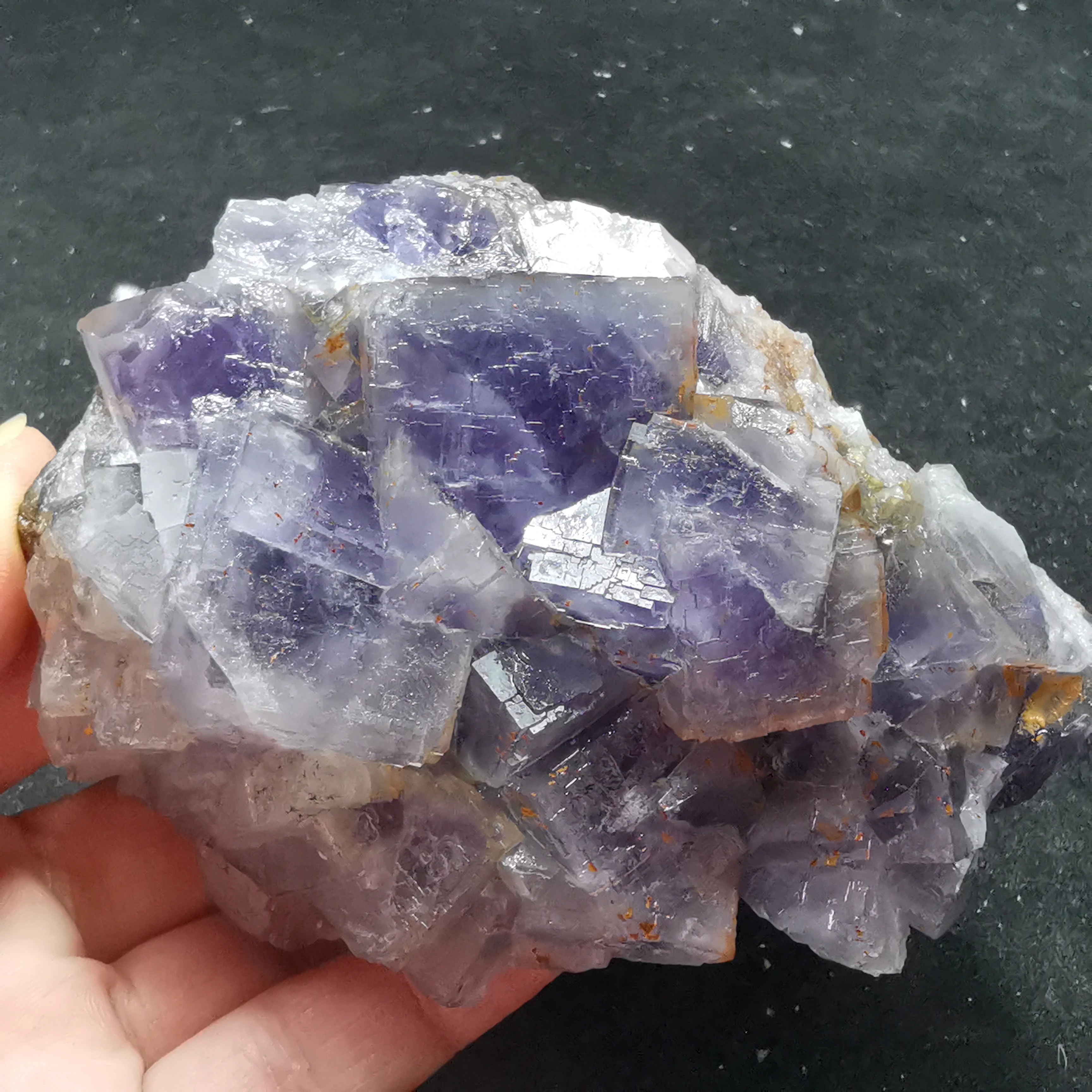 

381.7gNatural rare purple fluorite mineral specimen HEALING CRYSTAL QUARTZ GEM