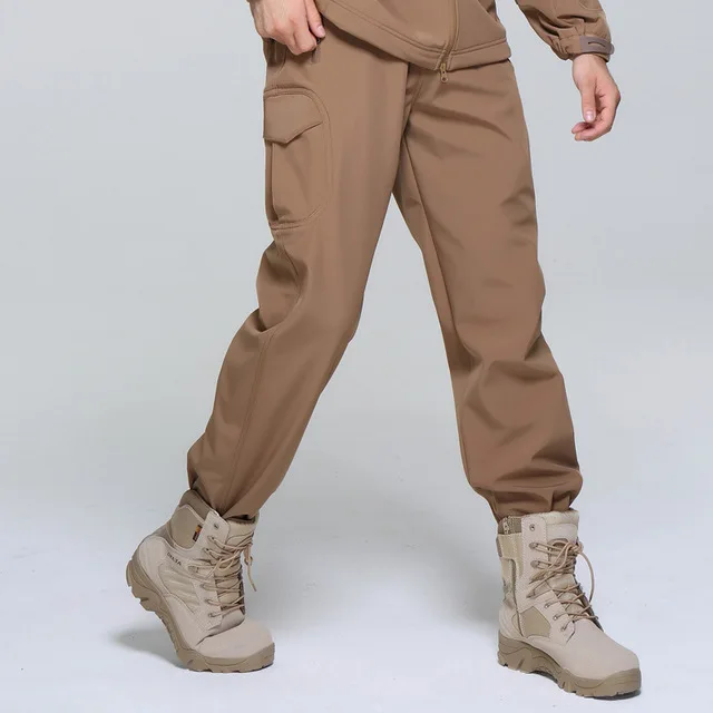 tan pants Тактическая куртка софтшелл водонепроницаемая ветрозащитная охотничья куртка Военная камуфляжная уличная спортивная походная верхняя одежда армейские куртки - Цвет: tan pants