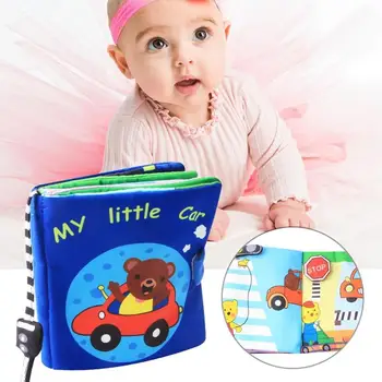 

Soft Books Infant Early Learning Development Cloth Books Kid Toys Colorful Cute Traffic Vehicles Baby Cloth Book My Quiet Bookes
