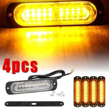 

Foglight Emergency Lights 4pcs 10 LED Beacon Yellow Amber Waterproof Dust-proof