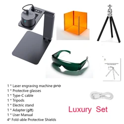 LaserPecker Pro – graveur Laser de bureau Portable, Machine à graver, découpeur Laser Portable, imprimante, support électrique, ensemble d'art pour bricolage 