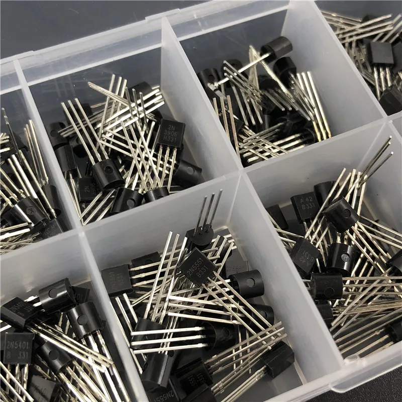 10Values x20 200pcs TO-92 Transistor Assortment Assorted Kit 2N2222 2N3904 2N3906 2N5087 2N5088 2N7000 MPSA42 MPSA92 etc