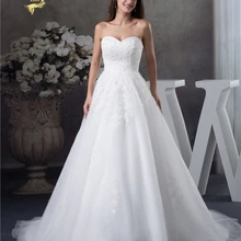 Jeanne Love, мягкое Тюлевое Милое Свадебное Платье, идеальное, новинка, Кружевная аппликация свадебная одежда, ТРАПЕЦИЕВИДНОЕ ПЛАТЬЕ JLOV75951