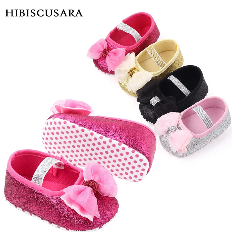 New Baby Girl Shoes Sequined Infant Girl Soft Sole Shoes Princess Crib