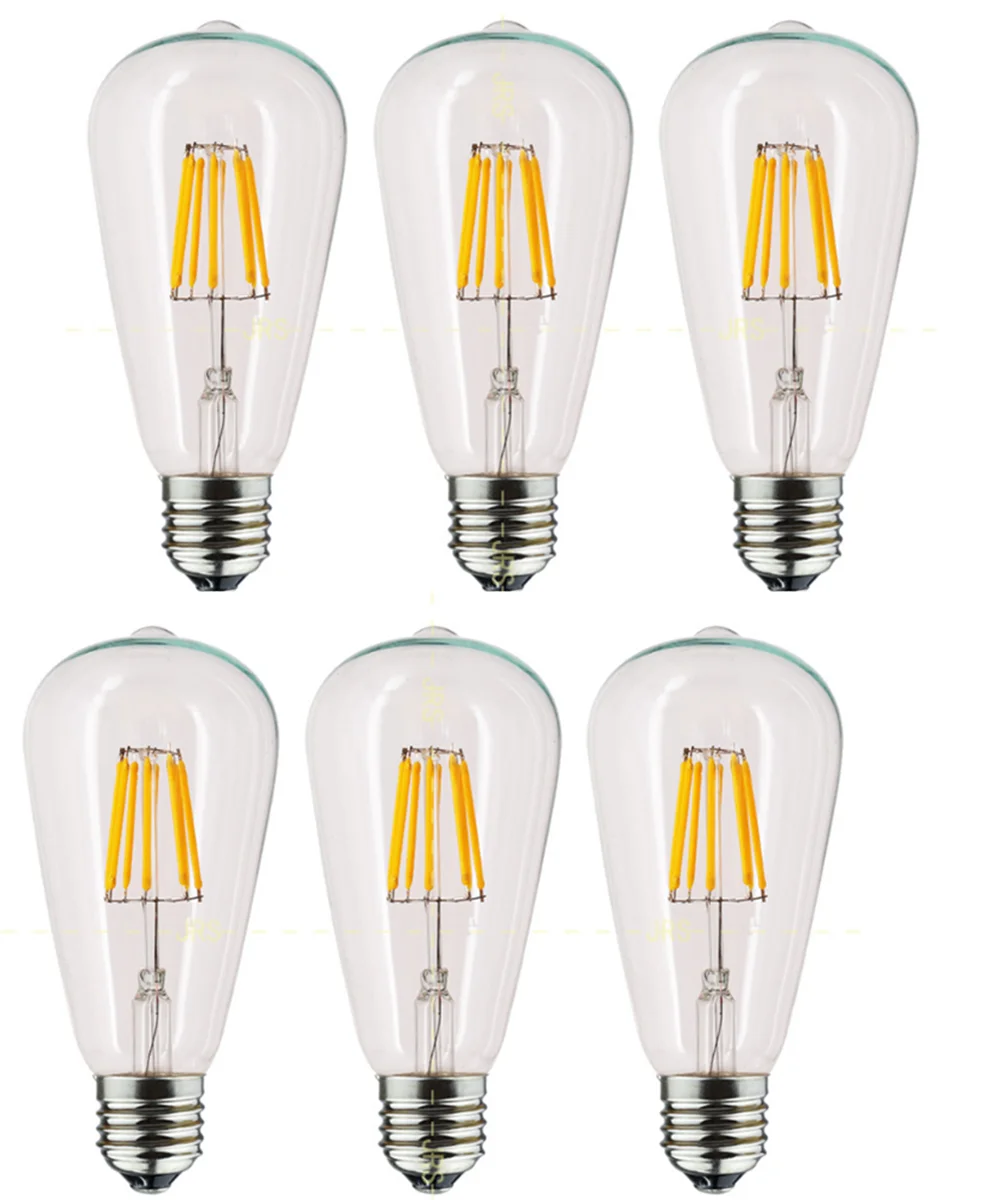 AMPOULE LED,ST64 Warm yellowE27 6W 220VOuiAmpoule LED Vintage