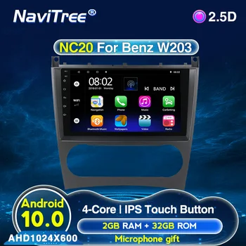 

2.5D Touch Screen Android 10.0 Car Auto Radio Navigation GPS For Mercedes Benz C Class W203 C200 C230 C240 C320 C350 CLK W209