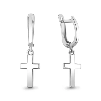 

Earrings long AQUAMARINE without inserts Silver 925