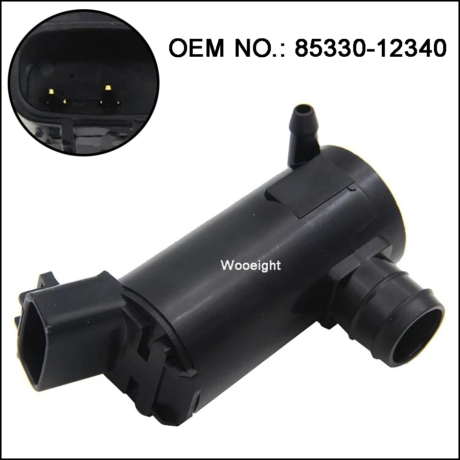 

Wooeight Windshield Washer Pump Motor 85330-12340 85330AA010 85310-20190 Fit for Toyota Camry Corolla Sienna Solara Land Cruiser