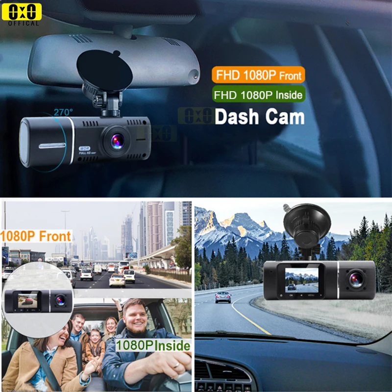 TOGUARD Uber Car FHD 1080P Dual Dash Cam IR Night Vision Video Recorder  Camera