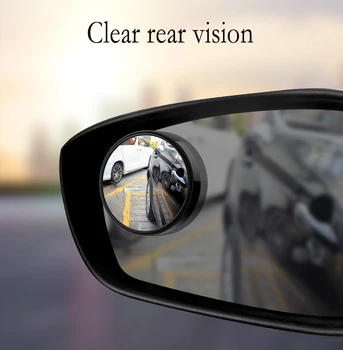 

360 Degree Angle Rotary Push Car Rear View Small Round Mirror Large Vision Reverse Assist Blind Spot Rotary Car Accessories