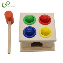 Caja de martillo de bola de martillo de madera para niños, juego de hámster divertido, juguete educativo de aprendizaje temprano, GYH, 1 Juego