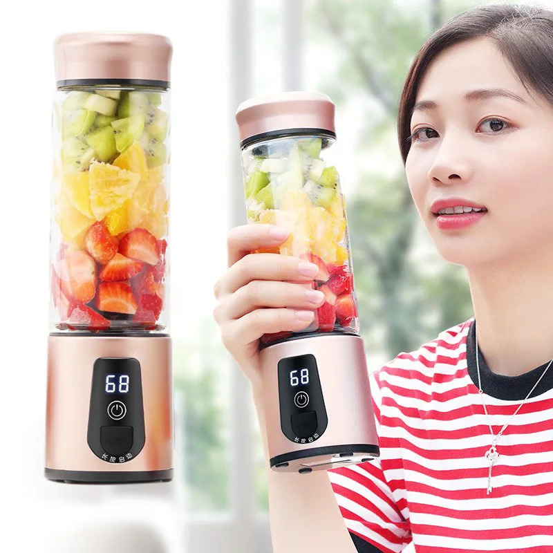 

450ml Portable Fruit Mixer USB Juicer Cup Multi-function Vegetable Juice Blender 6 Blade Mixing Machine Kitchen Smoothie Maker