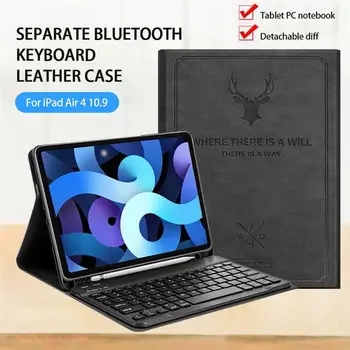 

Keyboard Cover Case for iPad 10.9 2020 with Pencil Holder Smart Cover with Detachable Bluetooth Keyboard for iPad Air 4th