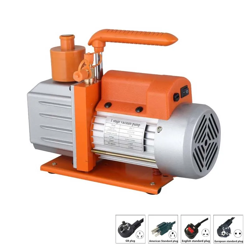 110 В/220 В портативный вакуумный насос CFM Одноступенчатый 4. 5CFM/5CFM 1/3HP роторный