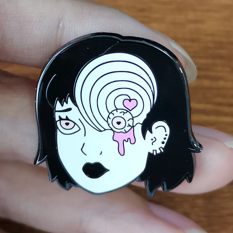 Странное искусство Gory Eyeball Шпилька для девочек Japan Horry манга удзумаки Junji Ito