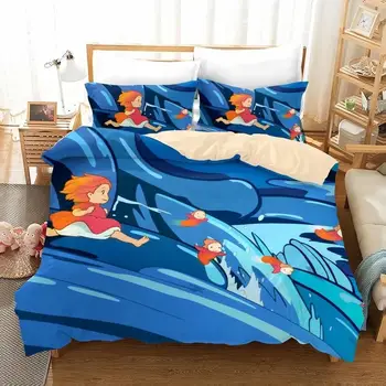 

Cartoon Children's Printed Bedding Set Snapdragon Princess Bed Cover on Cliff Single Double Foot Queen King Size Bedding