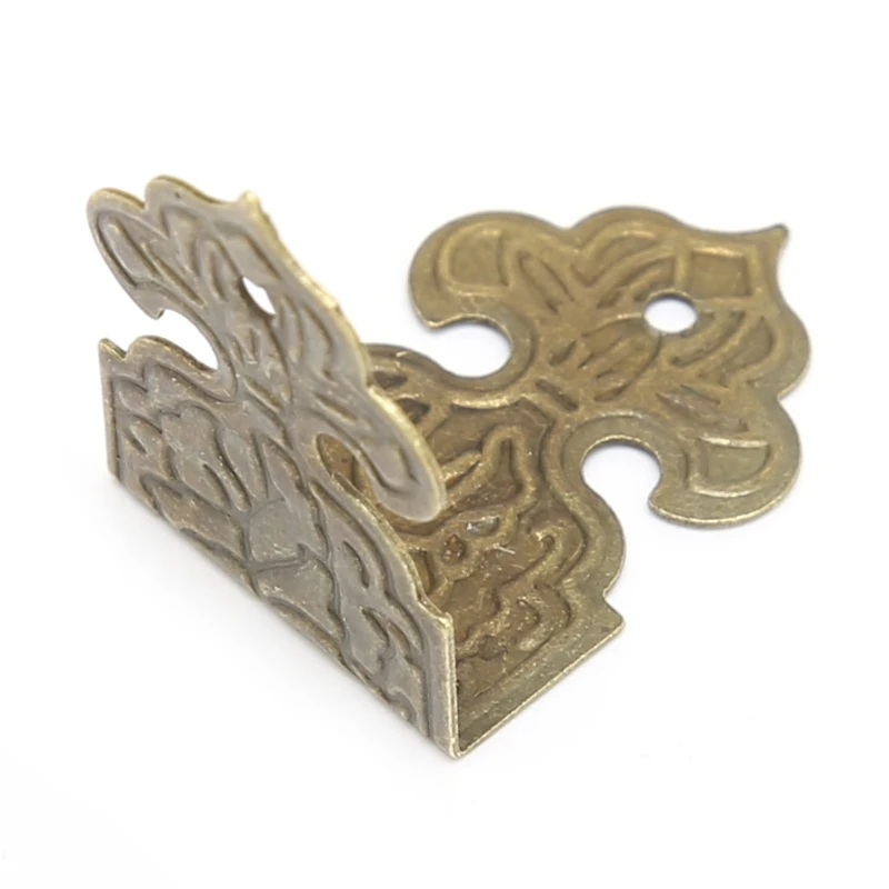 12xAntique бронза декоративная шкатулка для драгоценностей деревянный ящик ноги угловойой протектор 77UC