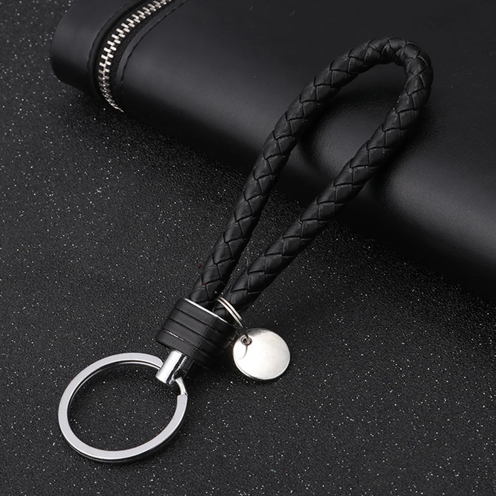 Universal Braided Leather Keychain Key Chain Ring for Volvo XC60 XC90 Toyota Renault Opel astra Nissan qashqai Peugeot 307 308