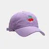 2021 Cotton Cherry Fruit Embroidery Casquette Baseball Cap Adjustable Outdoor Snapback Hats for Men and Women 37 3