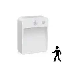 Светодиодный светильник с питанием от аккумулятора, датчик движения PIR, умный, включение/выключение, настенный светильник, кухонный шкаф для спальни лестницы, ночные светильники