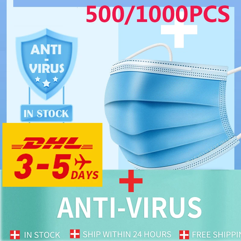 

Disposable Protective KN95 Mask Masque mascarillas anti-virus surgical mask 3 layer facial mouth n95 masques chirurgicaux DHL