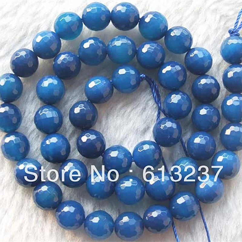 

Fashion Natural Stone Blue carnelian onyx 8mm agat New Fashion Faceted Round Loose Beads Elegant Women Diy Jewelry 15'' MY5079