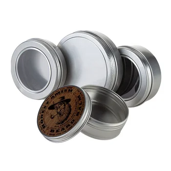 

2oz Aluminum Bottles Sample Canisters Cap Makeup Oil Wax Box Reusable Packaging Can Tin Container Cosmetic Pot Jar Upper Screw